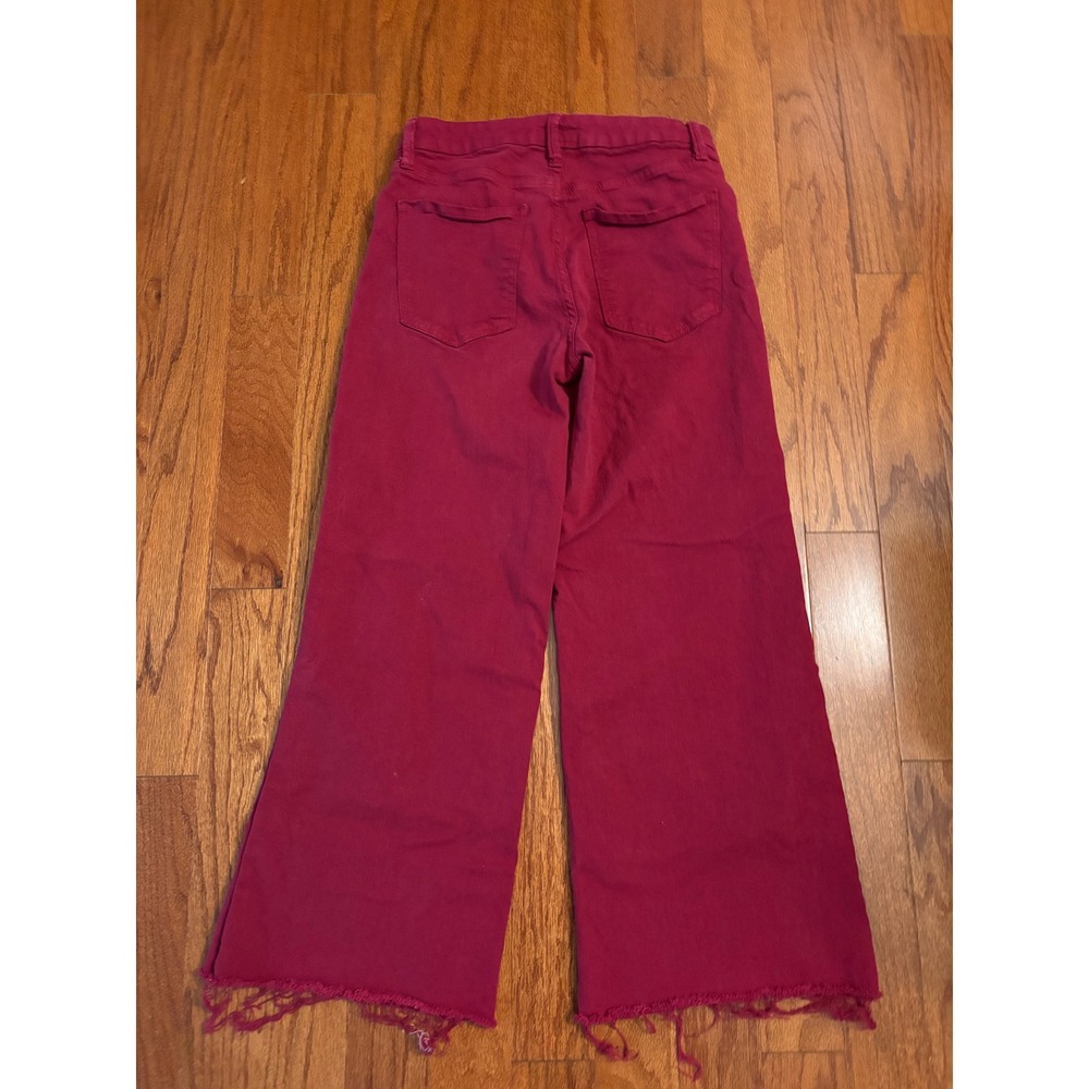 Kut From The Kloth Pink High Rise Meg Fab Ab Wide Leg Jeans Size 4 - Picture 9 of 11